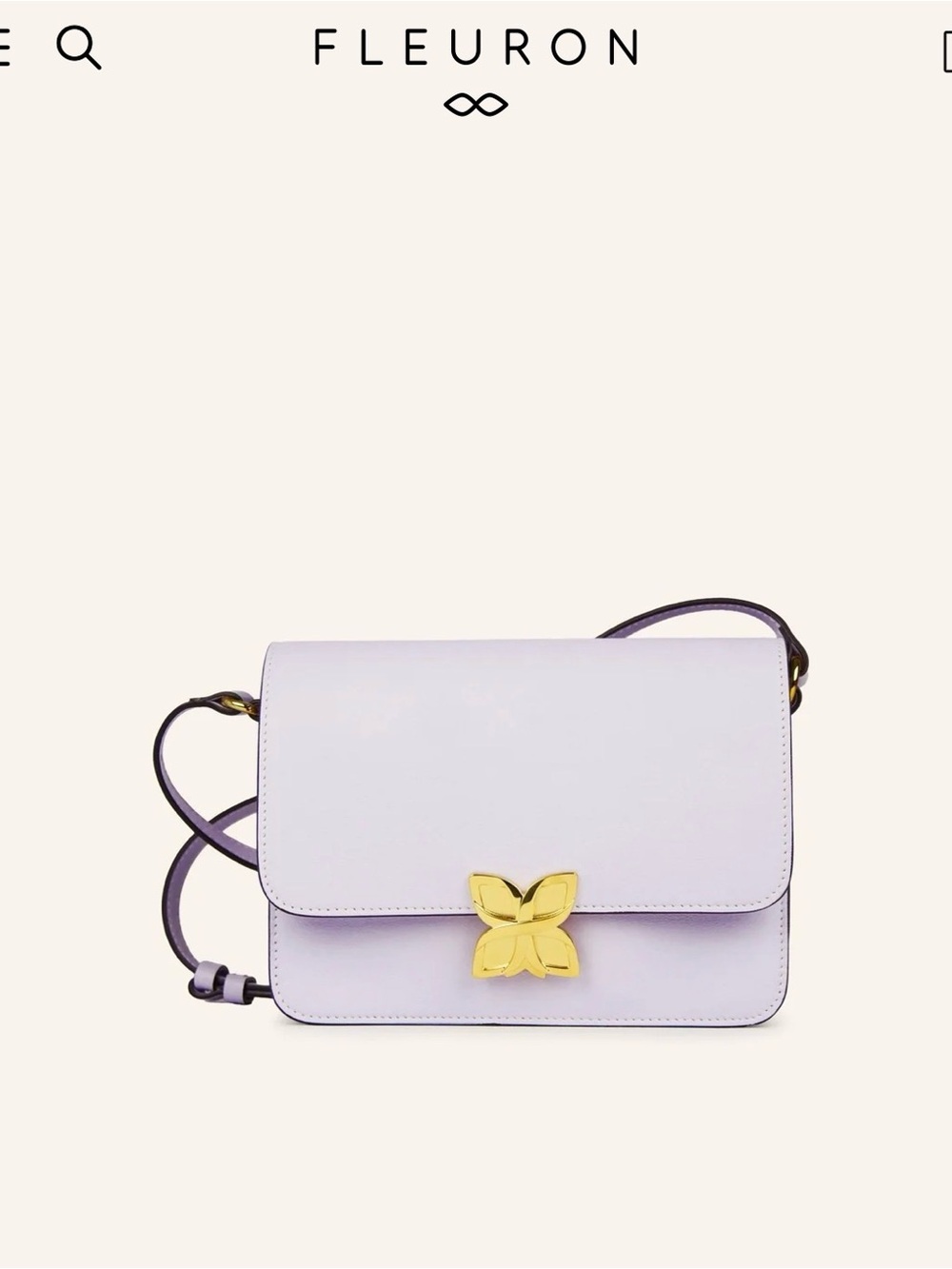 Fleuron Hortensia Purse in Glycine - NWT